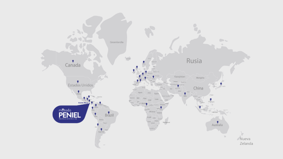Mapa de los más de 40 países donde el Método PENIEL ha atendido personas